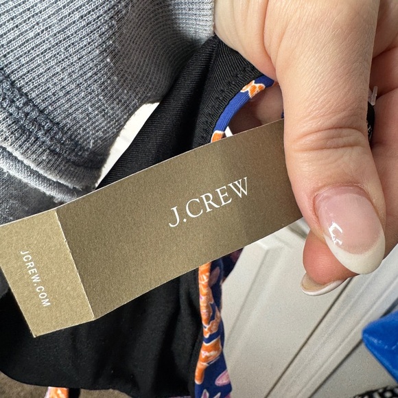 J. CREW NWT Curved-waist cheeky bikini‎ bottom floral block print Size XL - Picture 4 of 6